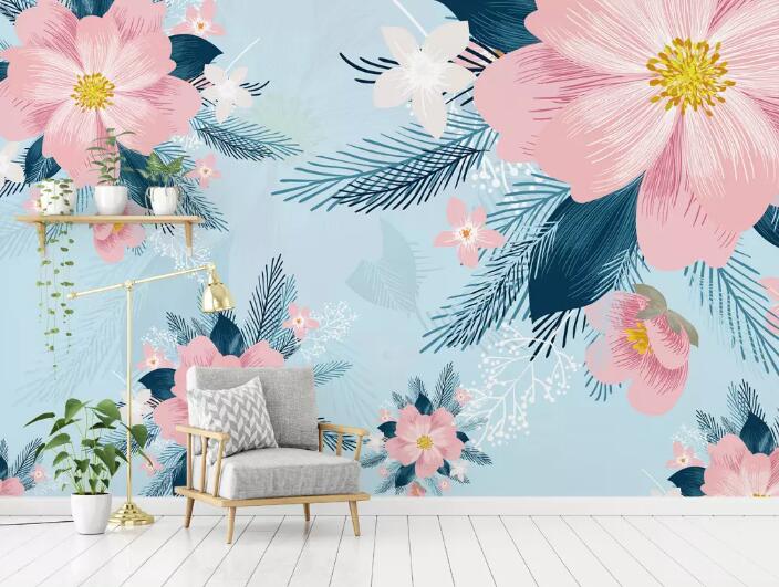 3D Flower Leaves WG31 Wall Murals Wallpaper AJ Wallpaper 2 