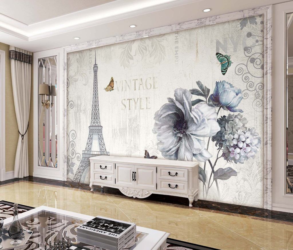 3D Butterfly Tower WG293 Wall Murals