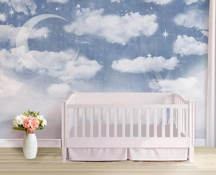 3D Moon Cloud WG865 Wall Murals