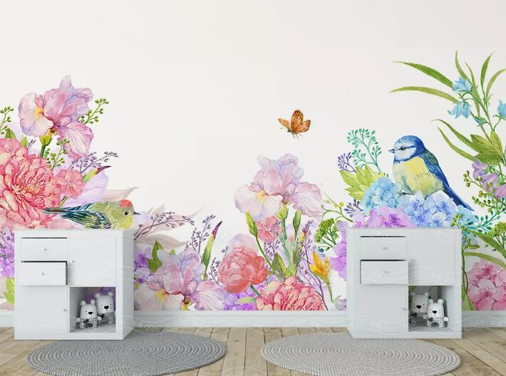 3D Bird Butterfly WG734 Wall Murals