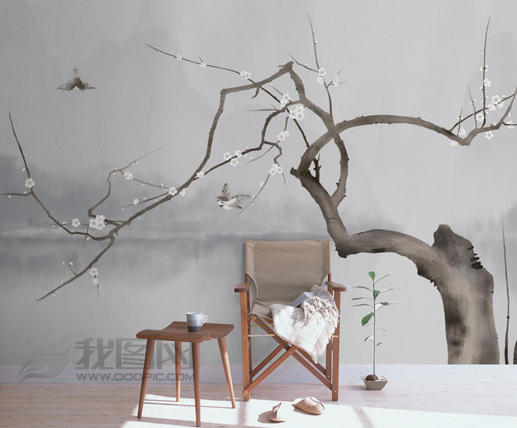 3D Flower Tree Bird WG278 Wall Murals