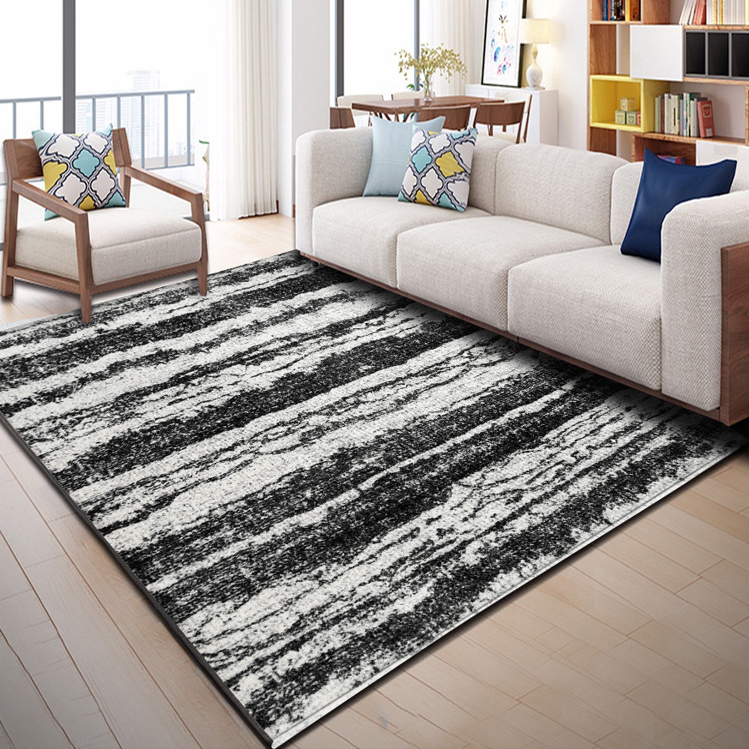 3D Black Strips WG109 Non Slip Rug Mat Mat AJ Creativity Home 