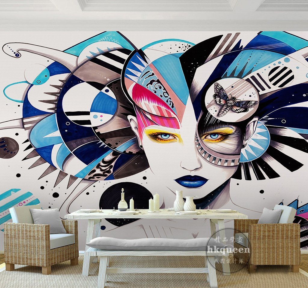 3D Painted Lady Avatar 514 Wall Murals Wallpaper AJ Wallpaper 2 