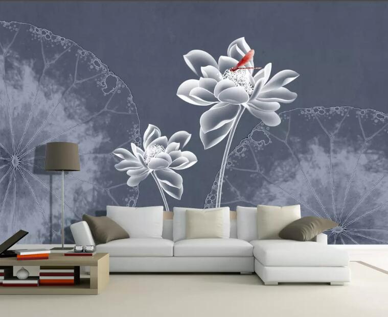 3D Red Dragonfly WG659 Wall Murals