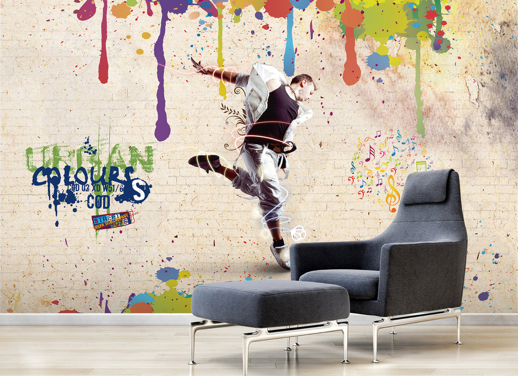 3D Color Wall Man WG024 Wall Murals