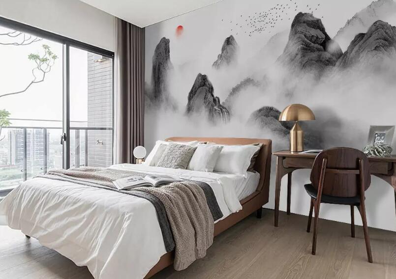 3D Misty Valley WG24 Wall Murals Wallpaper AJ Wallpaper 2 