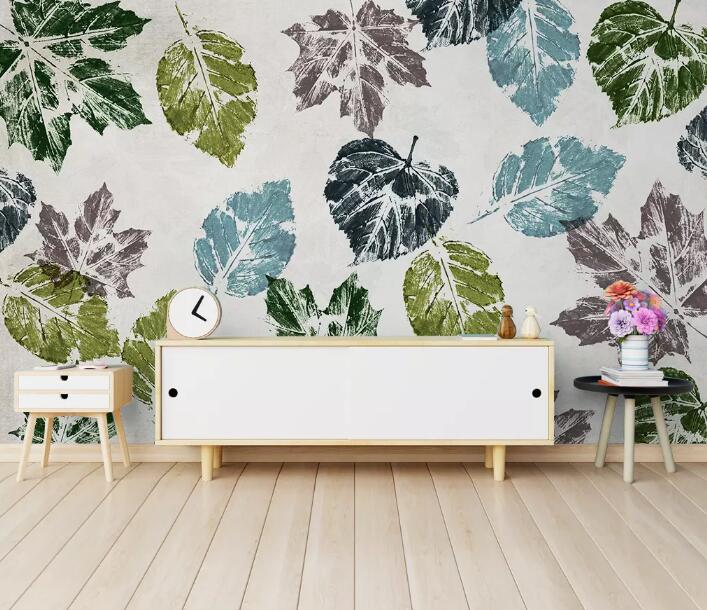 3D Natural Leaves WG822 Wall Murals