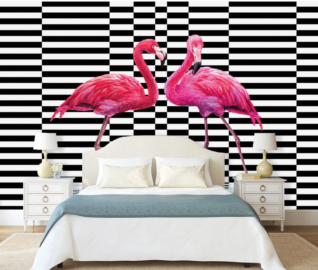 3D Flamingo 435 Wall Murals Wallpaper AJ Wallpaper 2 