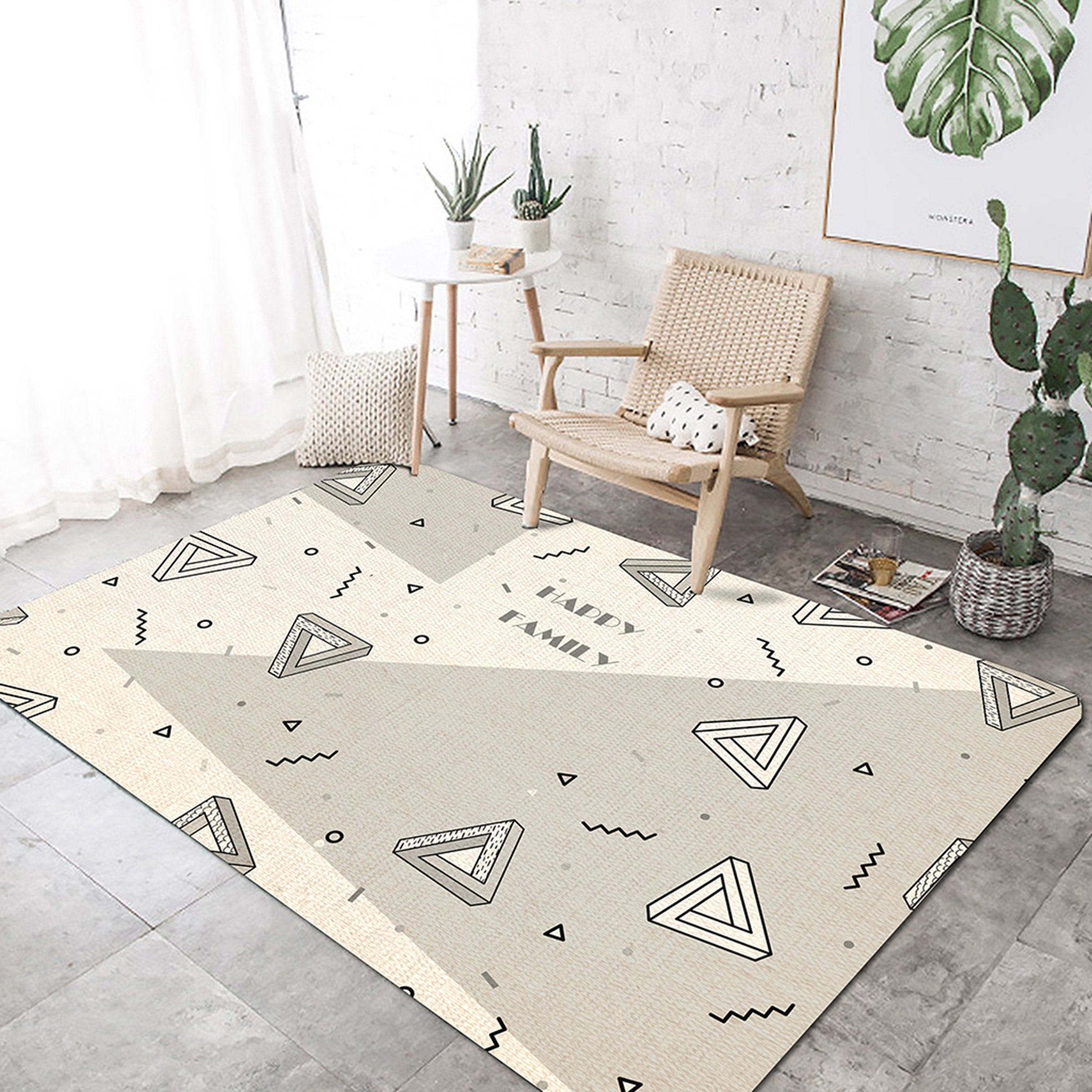 3D Cute Triangle WG224 Non Slip Rug Mat Mat AJ Creativity Home 