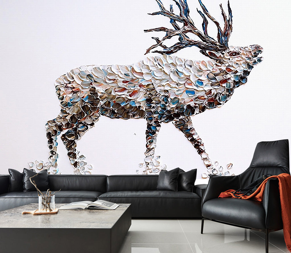 3D Oil Painting Deer WG250 Wall Murals