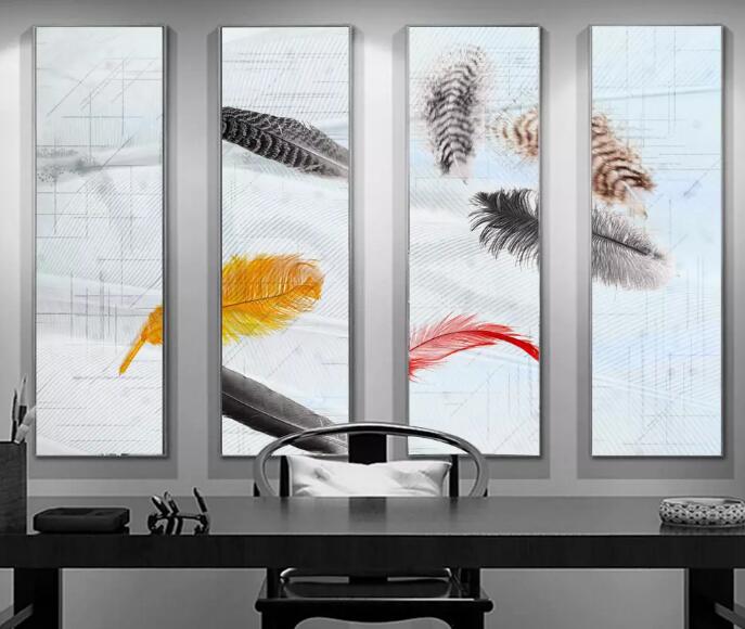 3D Colored Feather WG27 Wall Murals Wallpaper AJ Wallpaper 2 