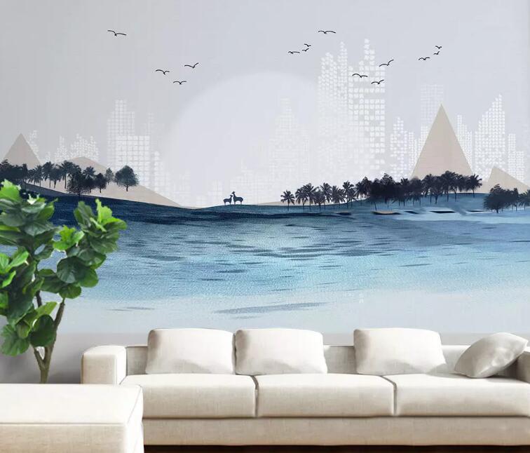 3D Sea Tree WG04 Wall Murals Wallpaper AJ Wallpaper 2 