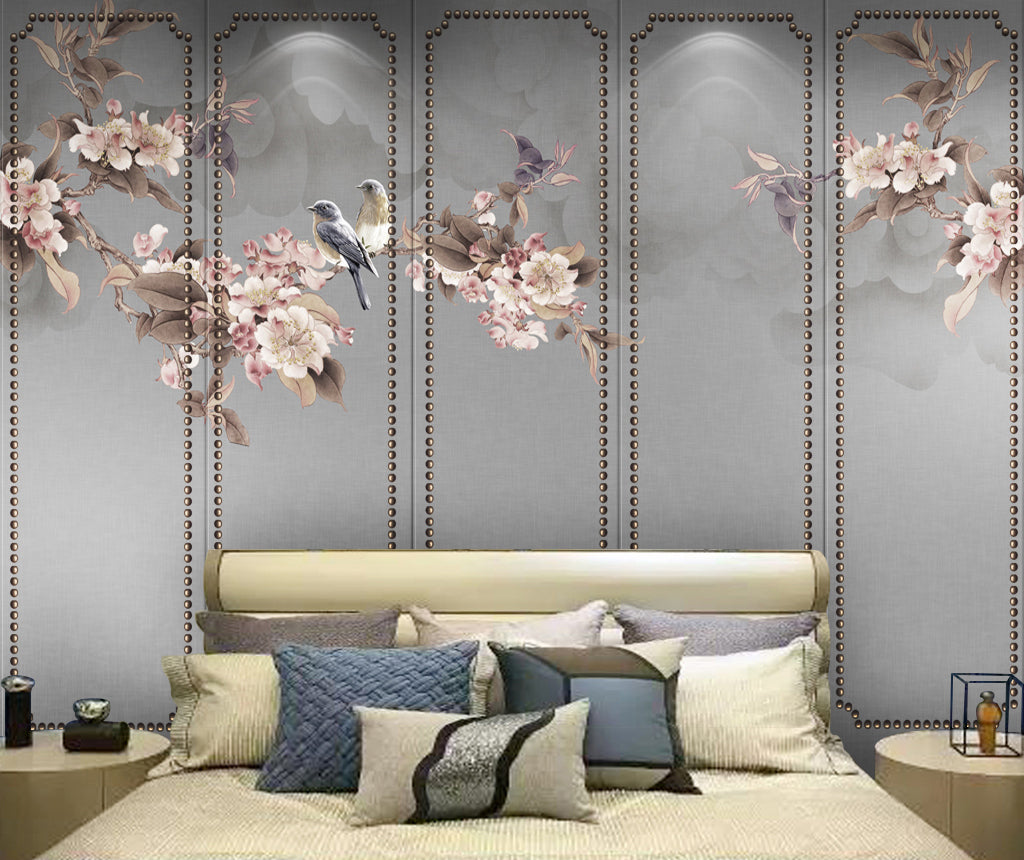 3D Flower Bird WG296 Wall Murals