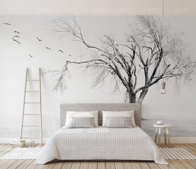 3D Dead Tree Bird WG585 Wall Murals