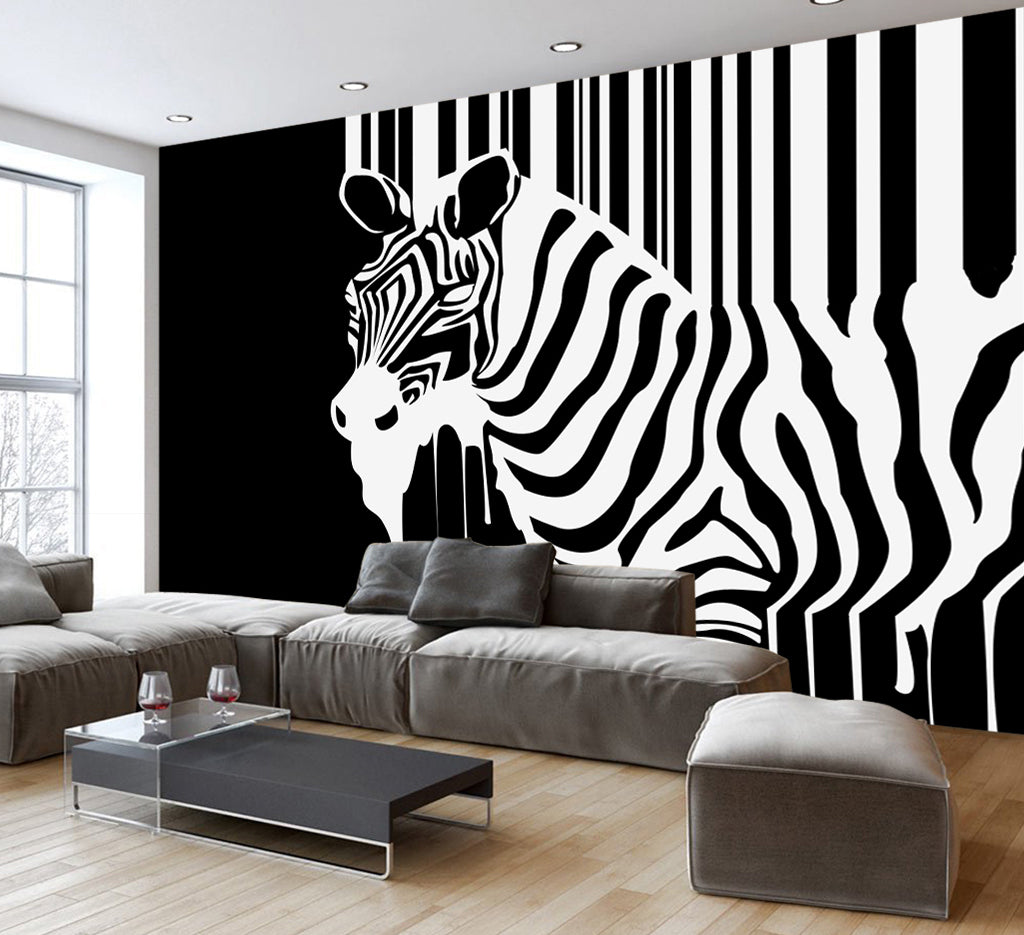 3D Pattern Zebra WG287 Wall Murals