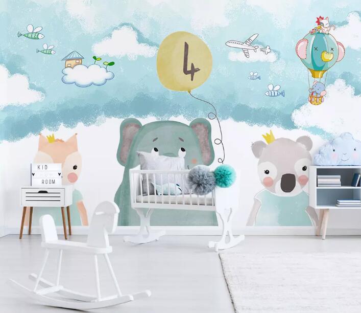 3D Elephant Fox WG45 Wall Murals Wallpaper AJ Wallpaper 2 