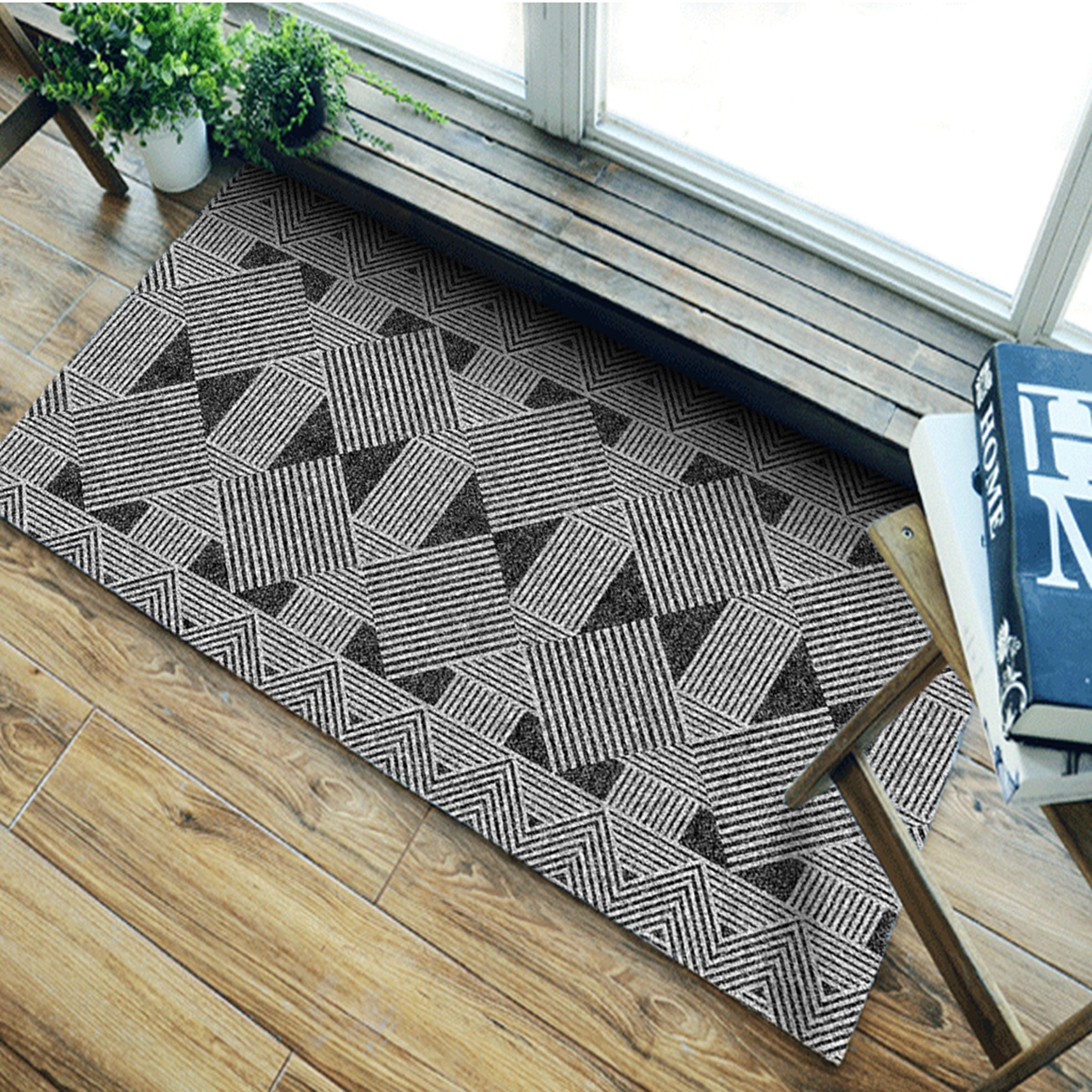 3D Black Strips WG069 Non Slip Rug Mat Mat AJ Creativity Home 