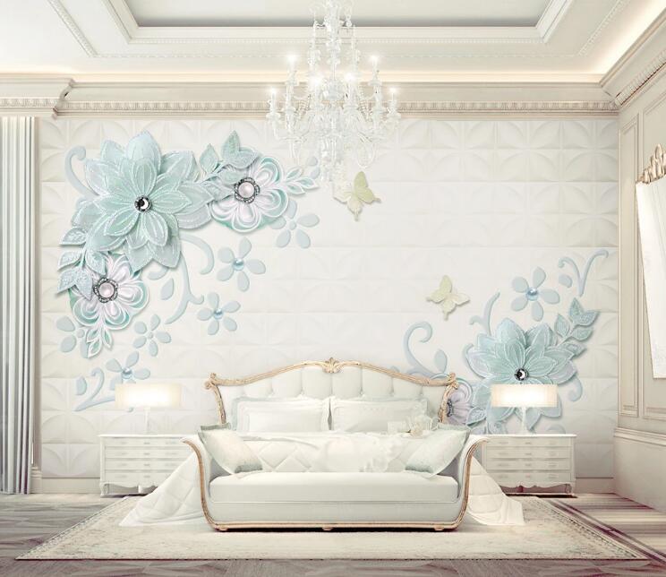 3D Blue Relief WG715 Wall Murals