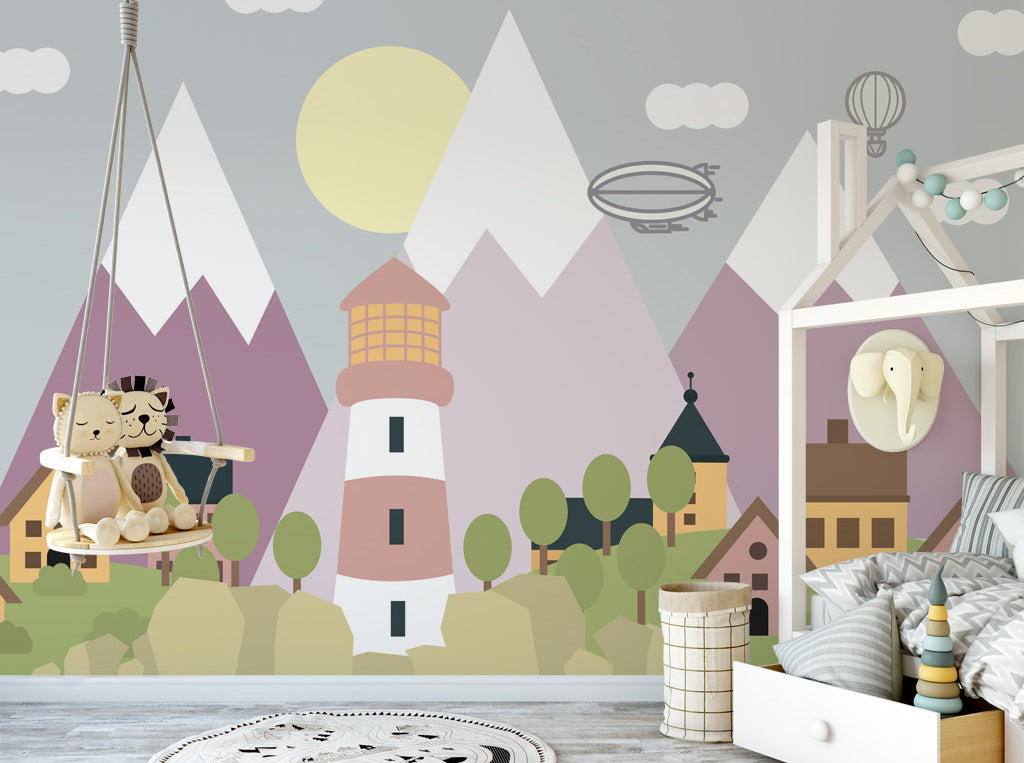 3D Color House WC013 Wall Murals