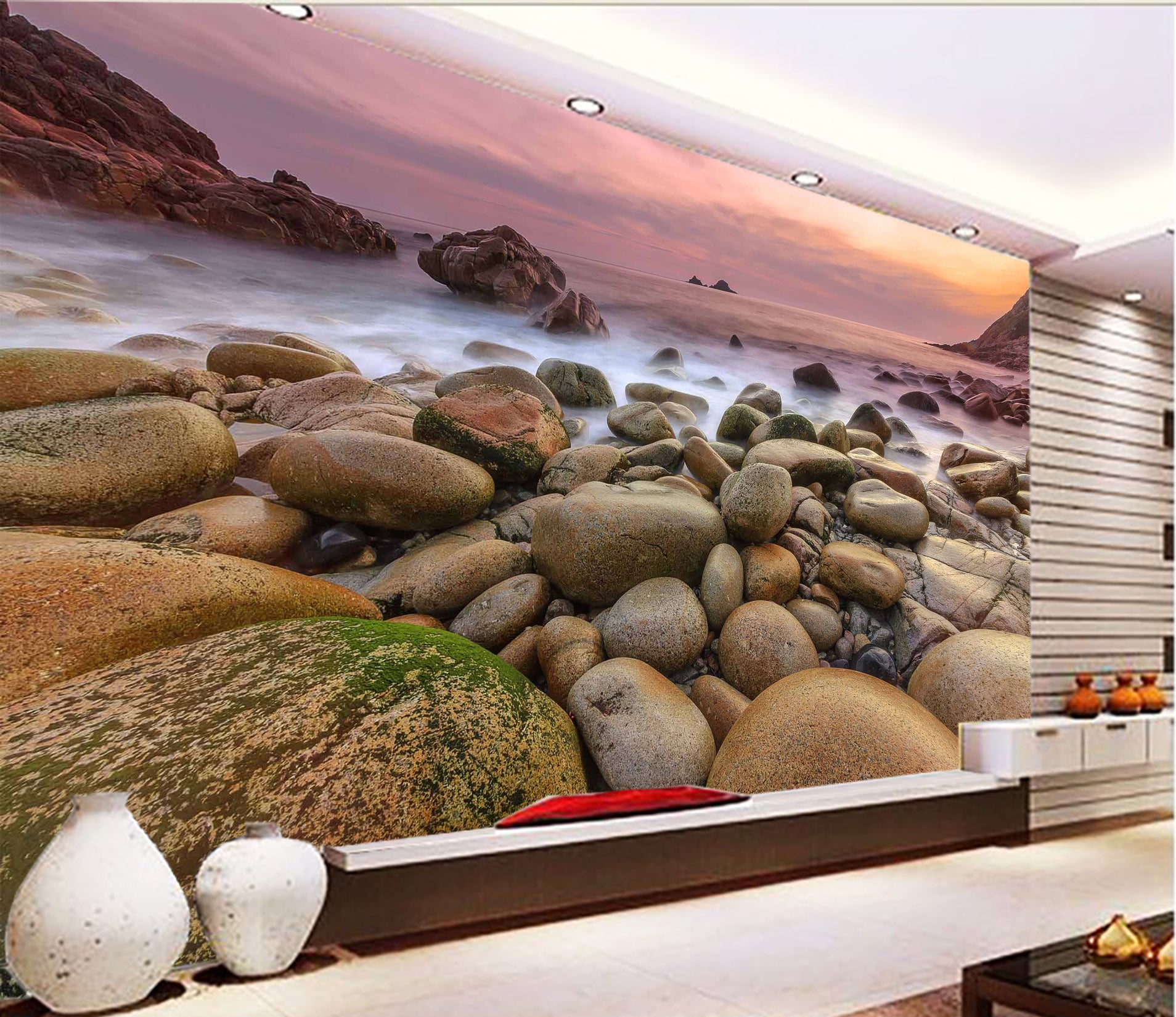 3D Sea Stones 1029 Wall Murals