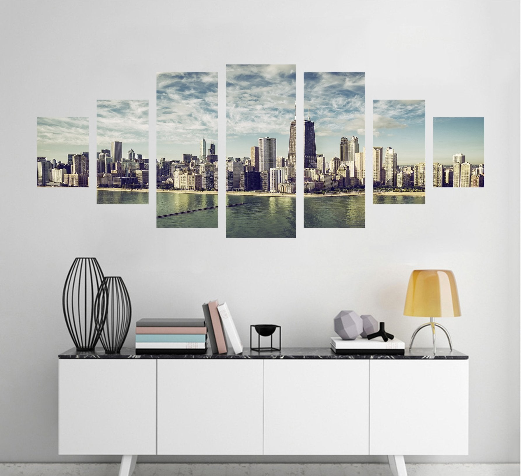 3D City Situation 070 Unframed Print Wallpaper Wallpaper AJ Wallpaper 