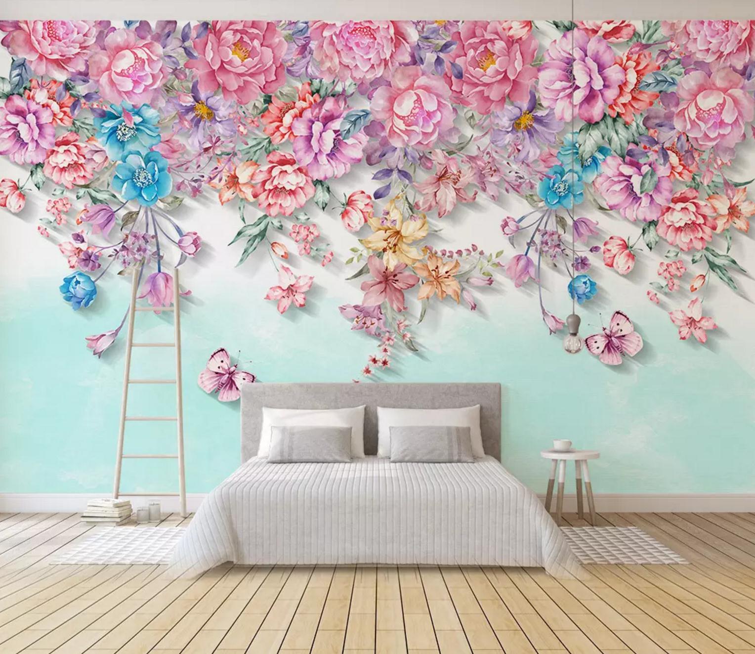 3D Fragrant Peony WC715 Wall Murals