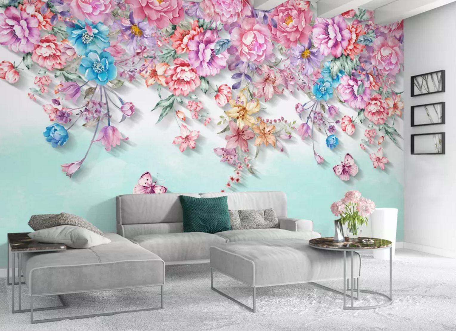 3D Fragrant Peony WC715 Wall Murals