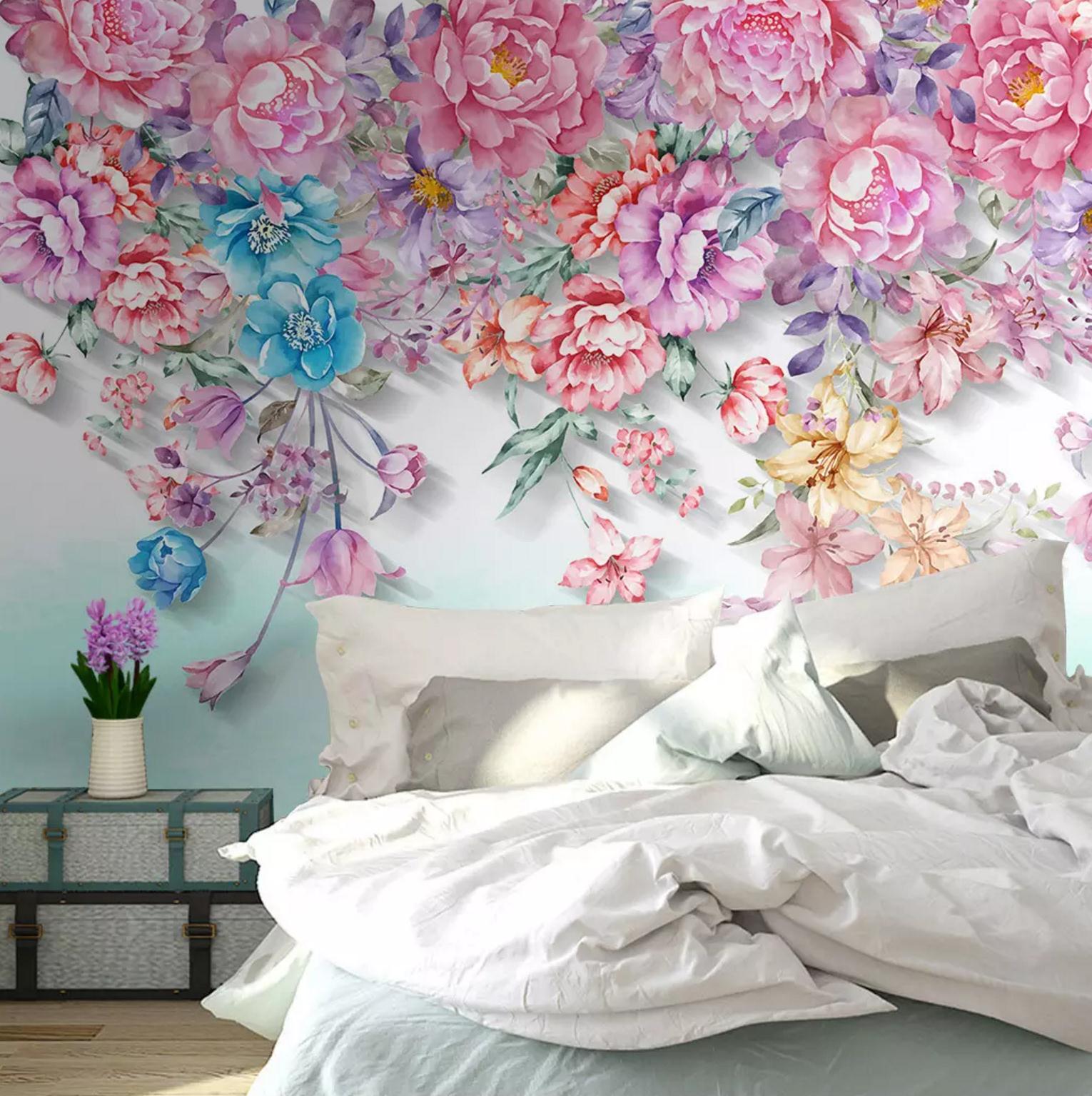 3D Fragrant Peony WC715 Wall Murals