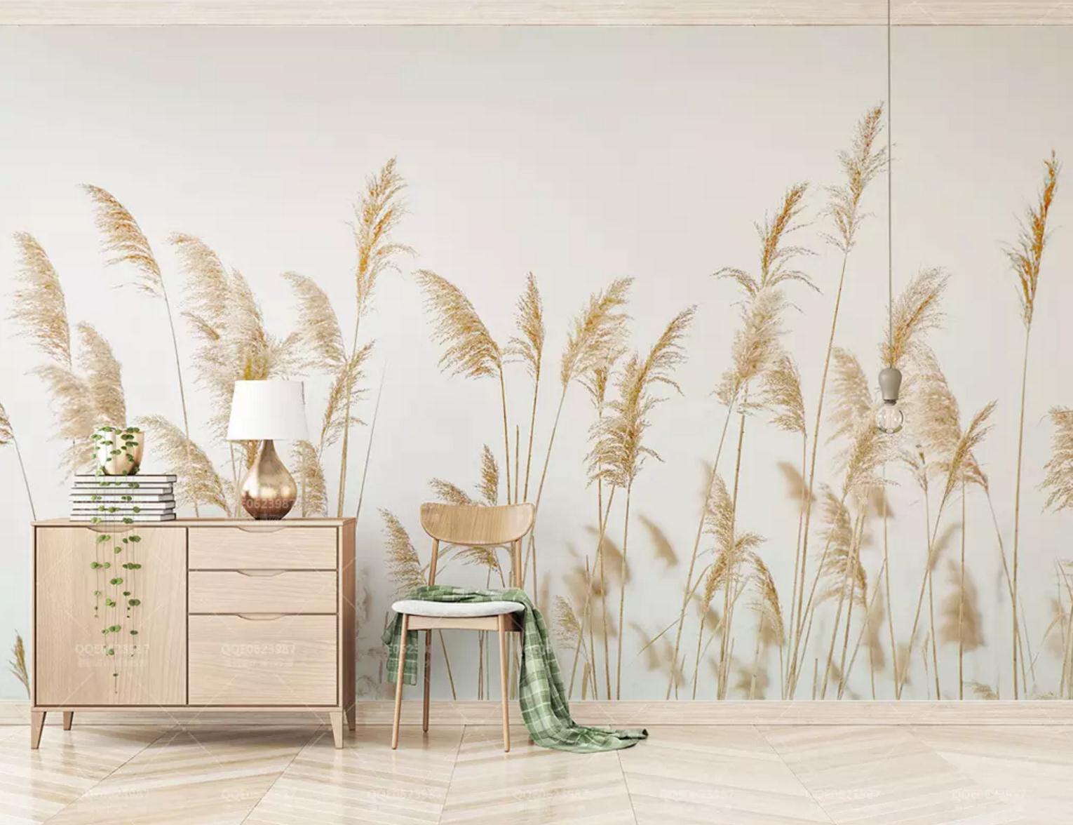 3D Golden Wheat WC375 Wall Murals