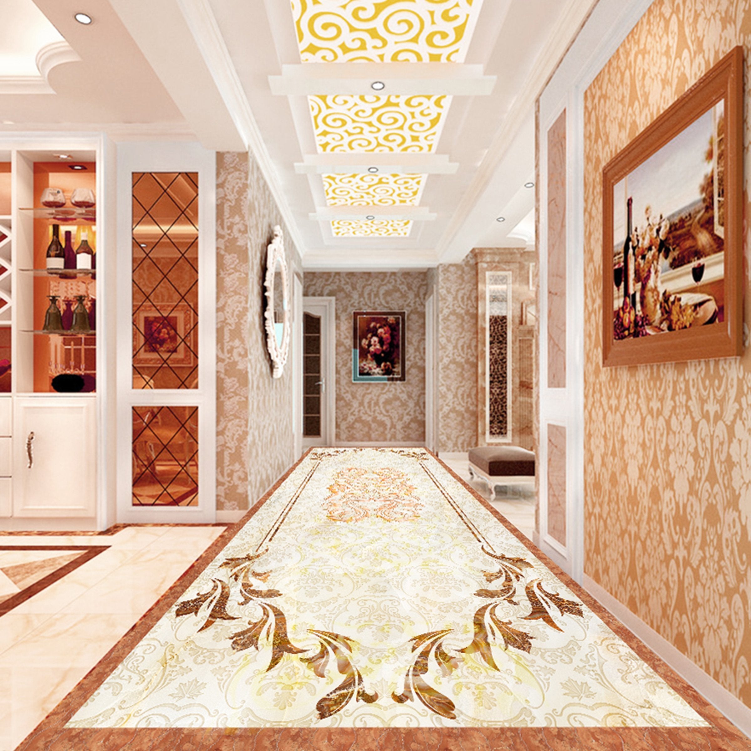 3D Marble Pattern WG504 Floor Mural Wallpaper AJ Wallpaper 2 