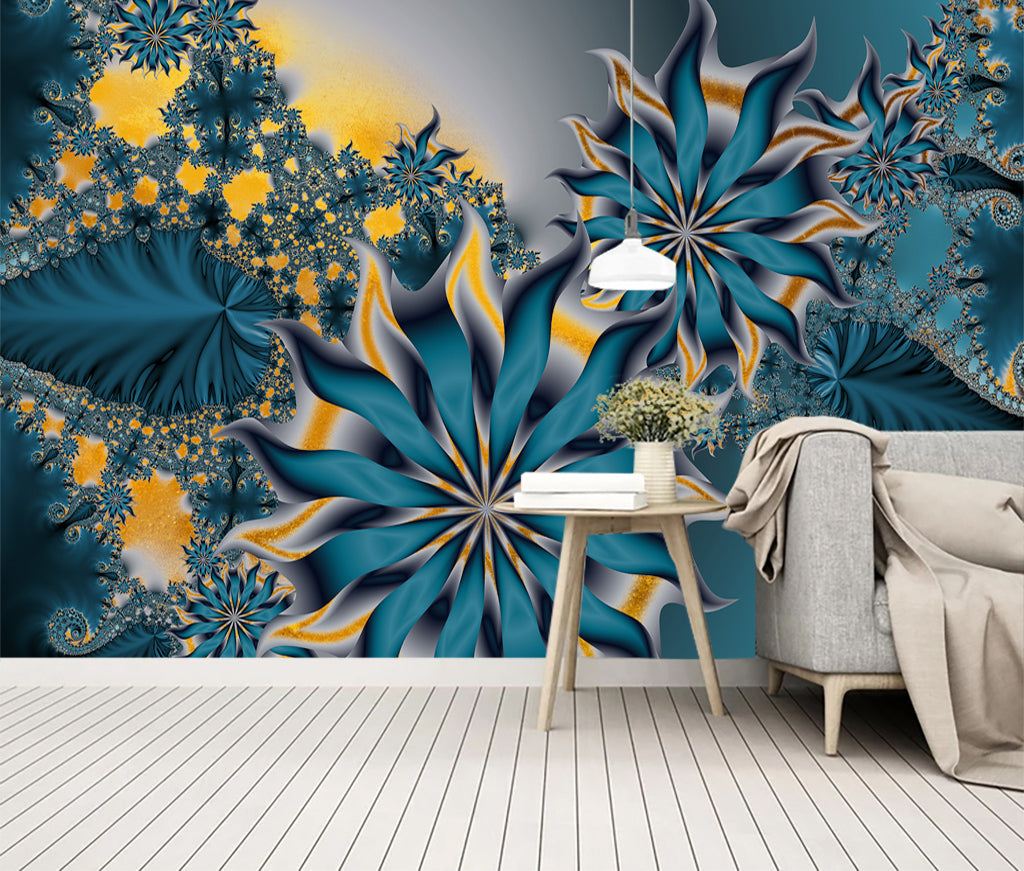 3D Flower Pattern WG163 Wall Murals