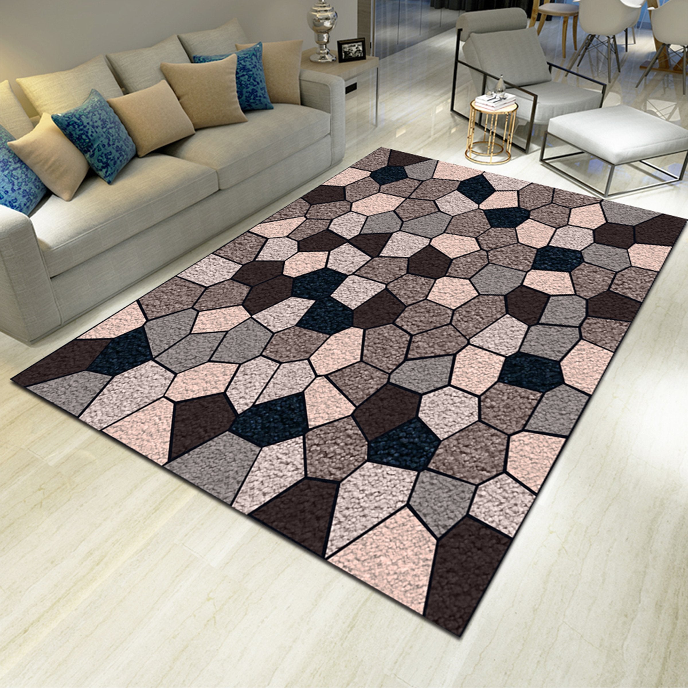 3D Dark Geometry WG161 Non Slip Rug Mat Mat AJ Creativity Home 