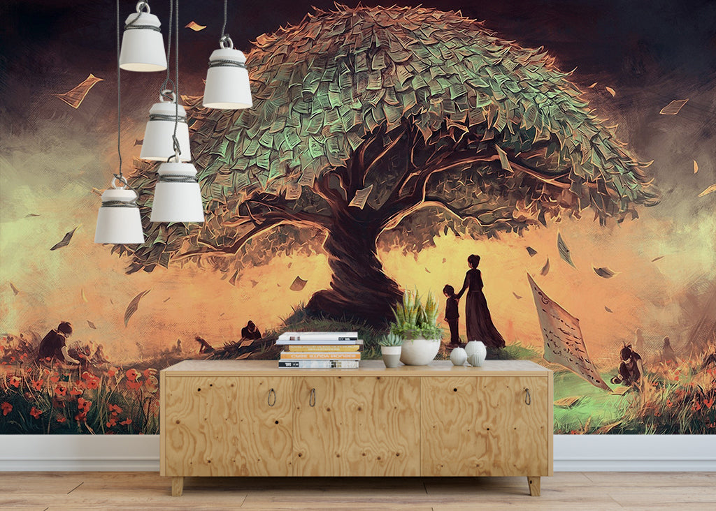 3D Money Tree WG473 Wall Murals