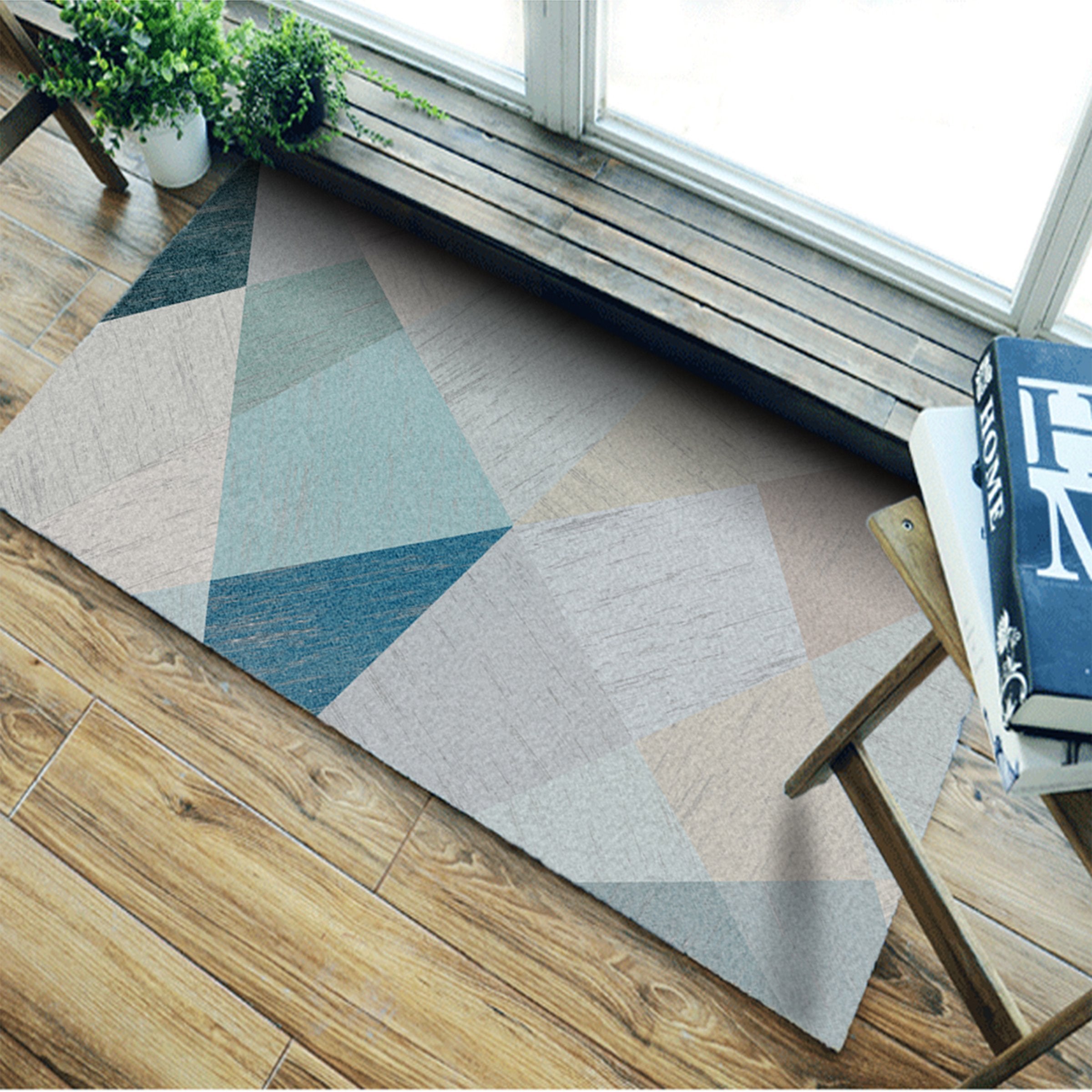 3D Color Geometry WG082 Non Slip Rug Mat Mat AJ Creativity Home 