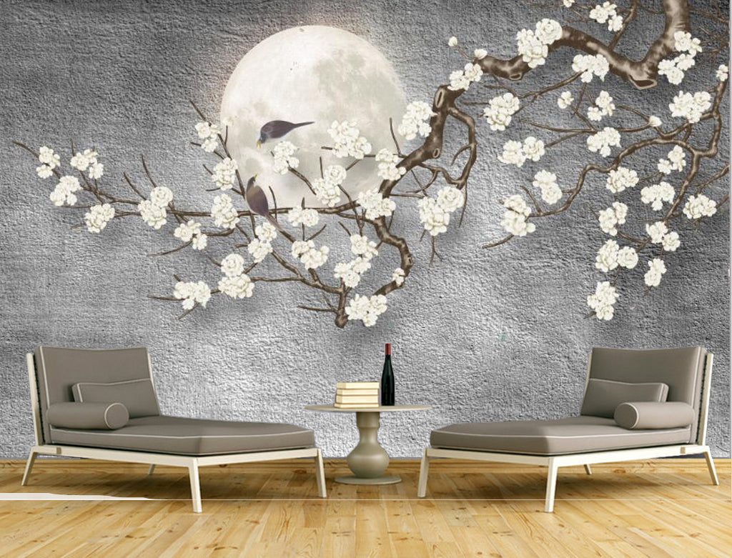 3D Moon Flower WG149 Wall Murals