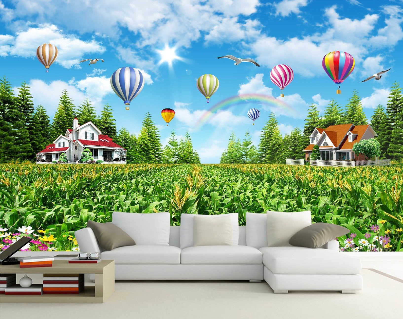 3D Farmland House 299 Wallpaper AJ Wallpaper 