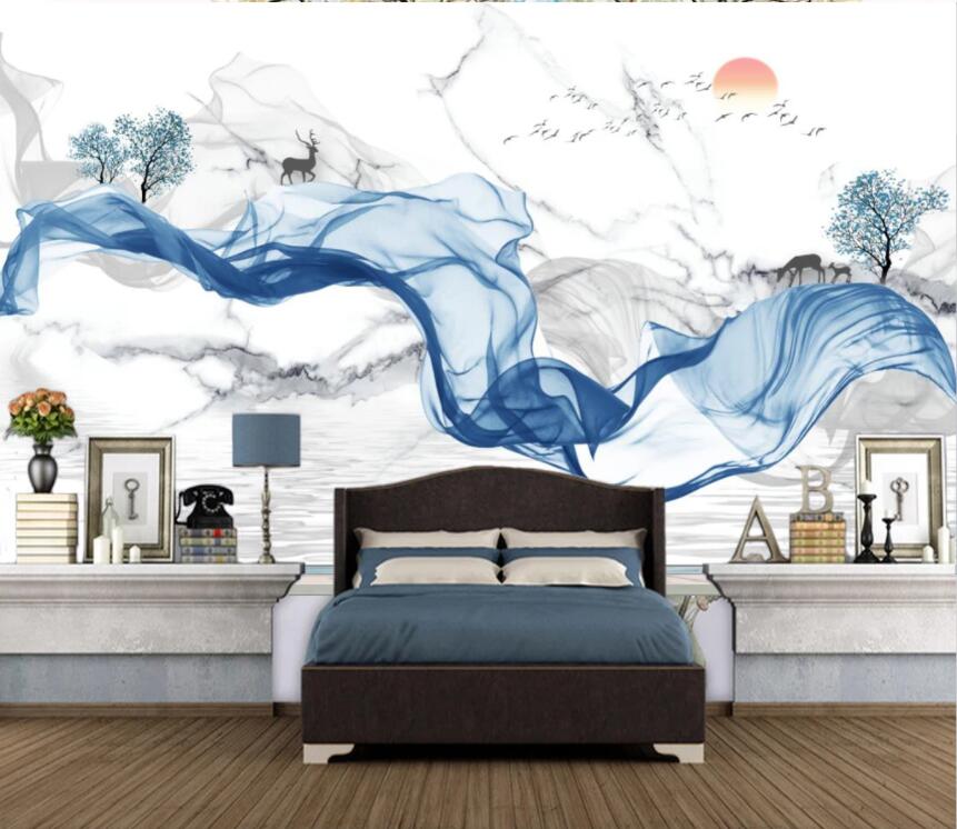 3D Little Tree Deer WC2544 Wall Murals