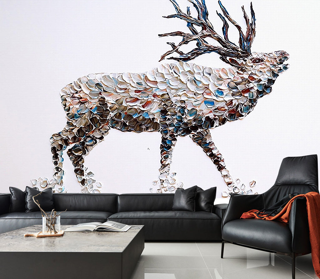 3D Oil Painting Deer WG250 Wall Murals