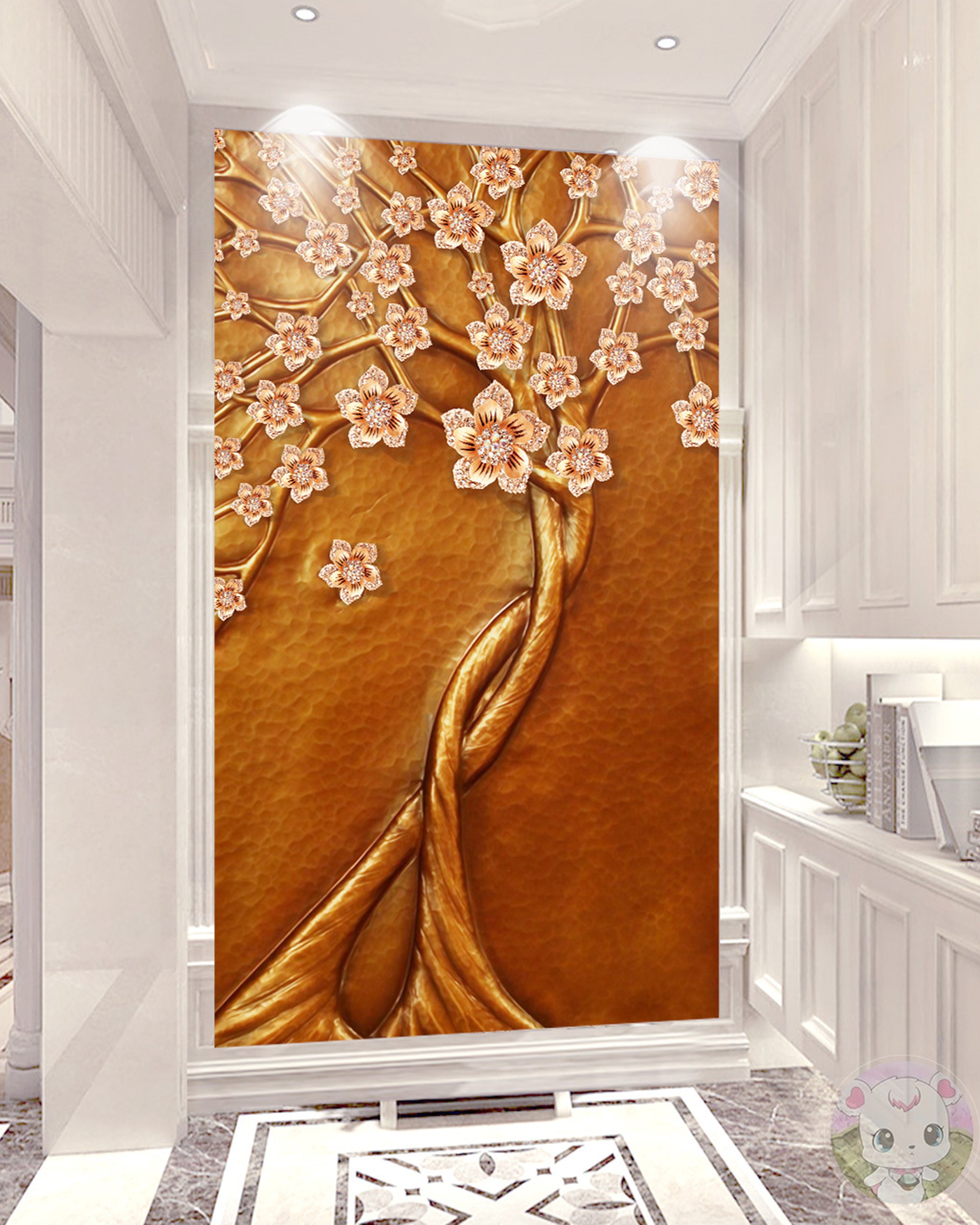 3D Diamond Flower WG007 Wall Murals