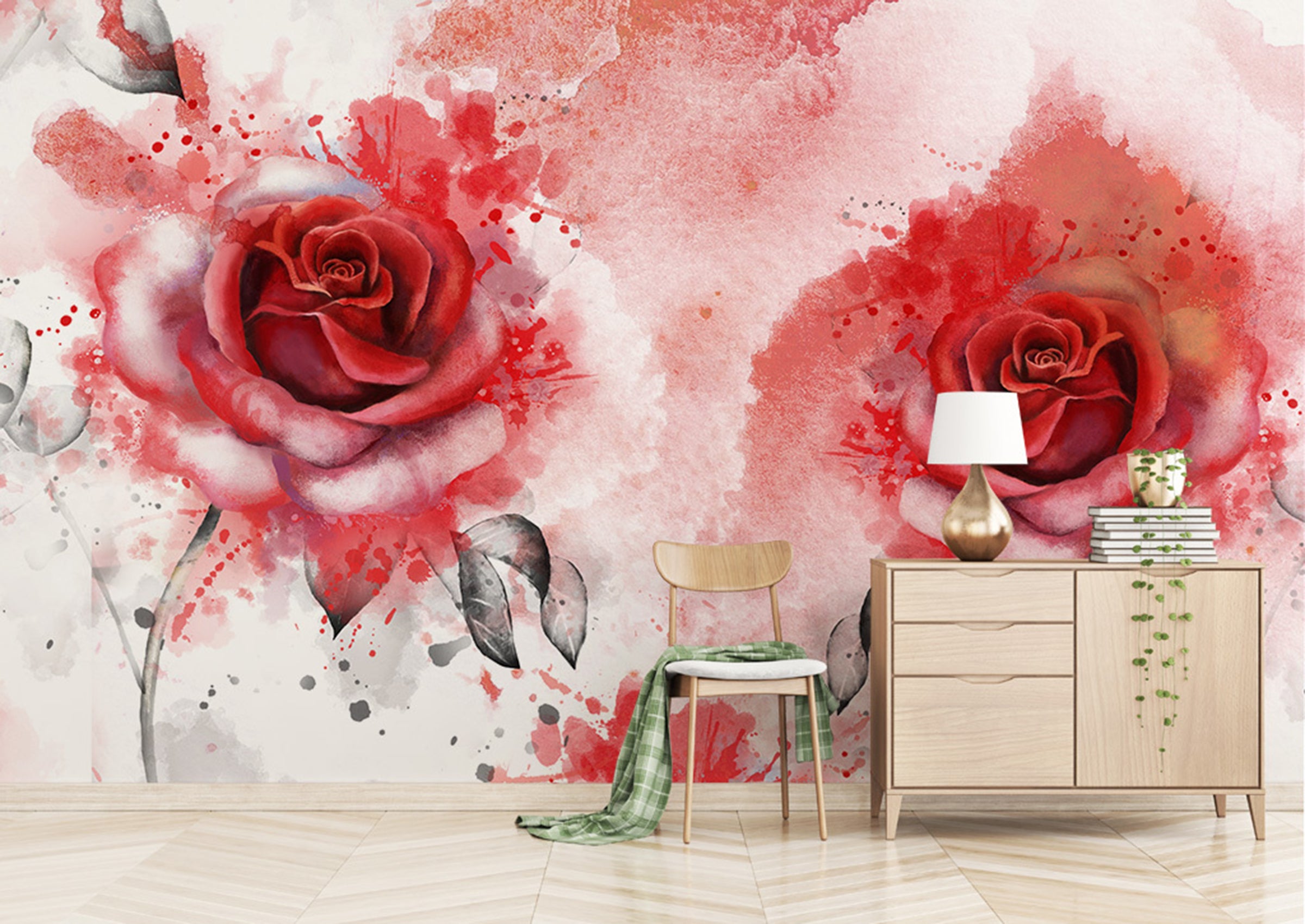 3D Red Rose WG223 Wall Murals