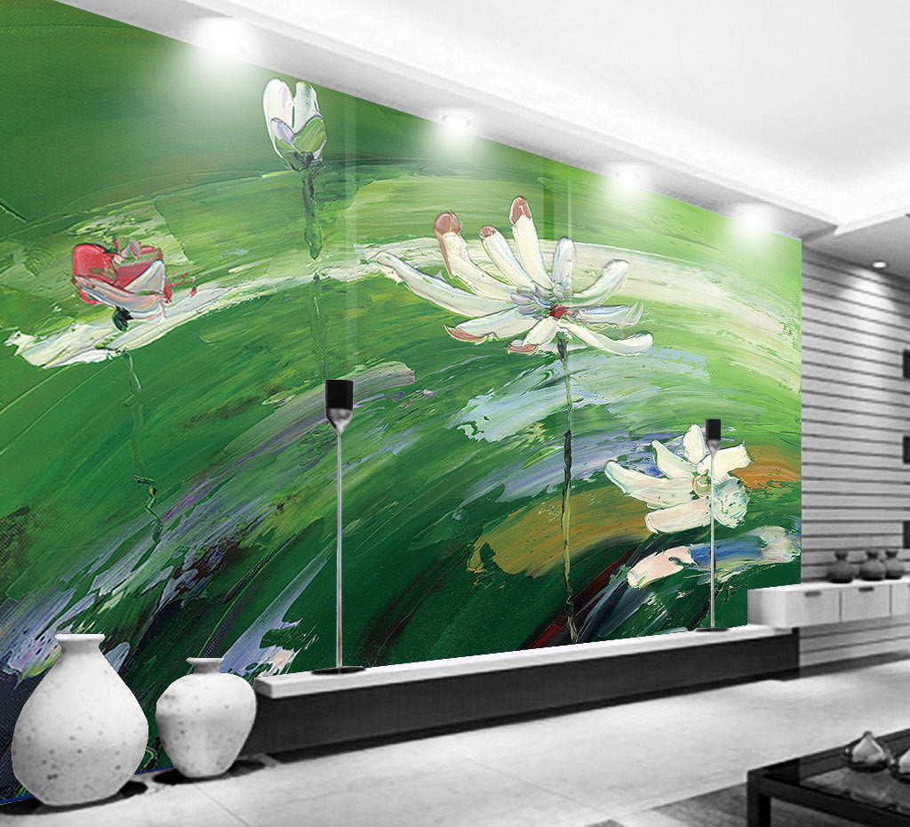 3D Painting Lotus WG234 Wall Murals