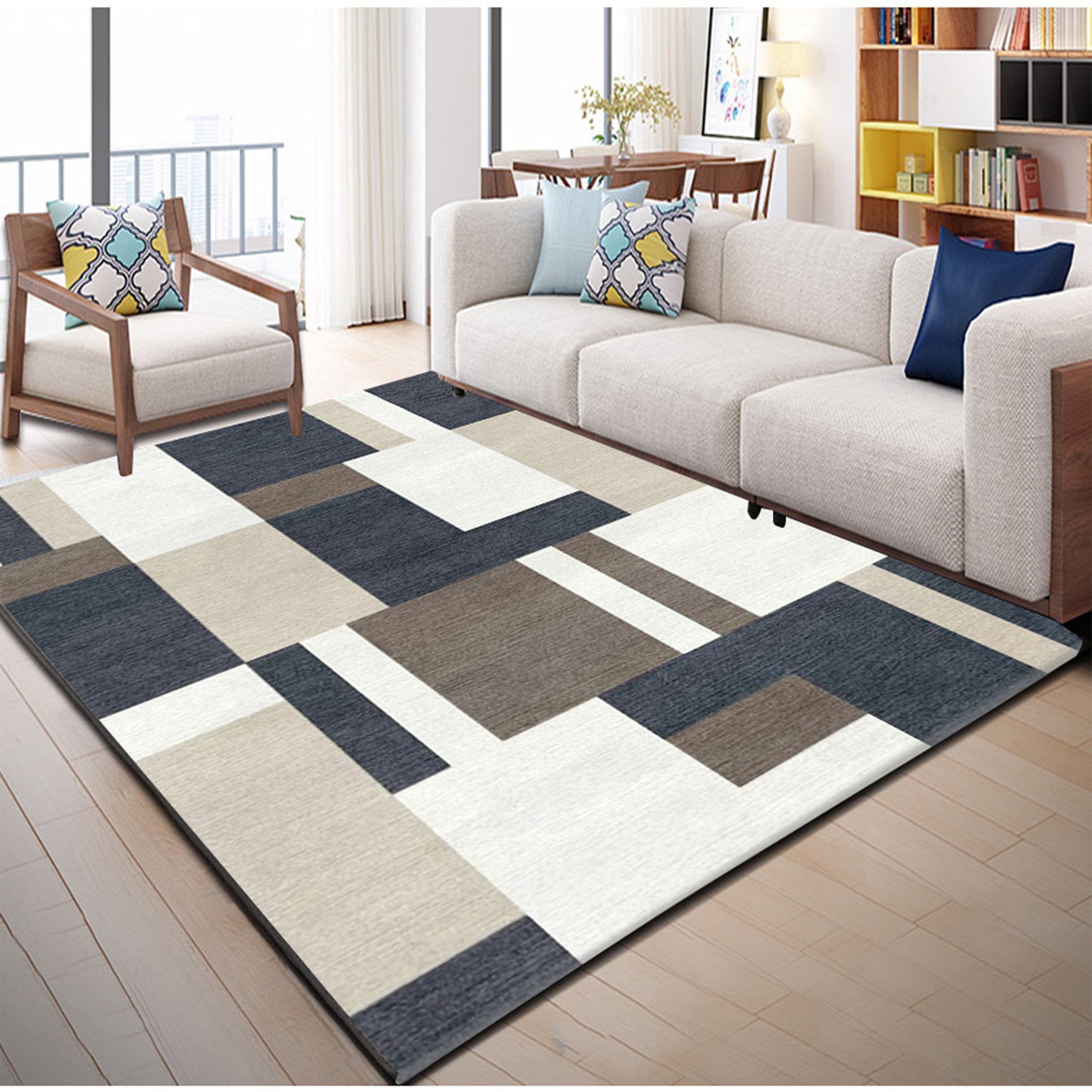 3D Color Geometry WG127 Non Slip Rug Mat Mat AJ Creativity Home 