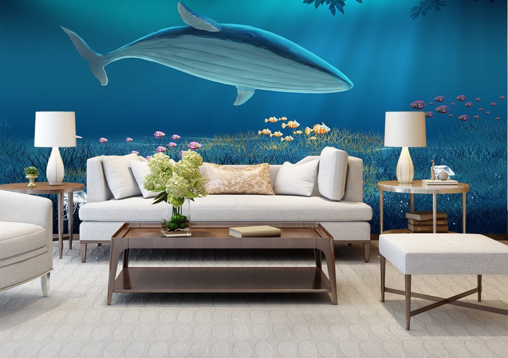 3D Deep Sea Shark 703 Wall Murals Wallpaper AJ Wallpaper 2 