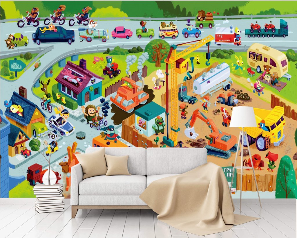 3D Car World 858 Wall Murals Wallpaper AJ Wallpaper 2 