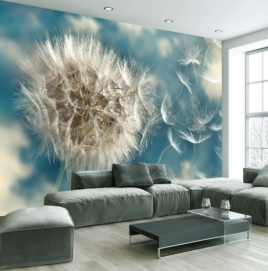 3D Flying Dandelion WG015 Wall Murals