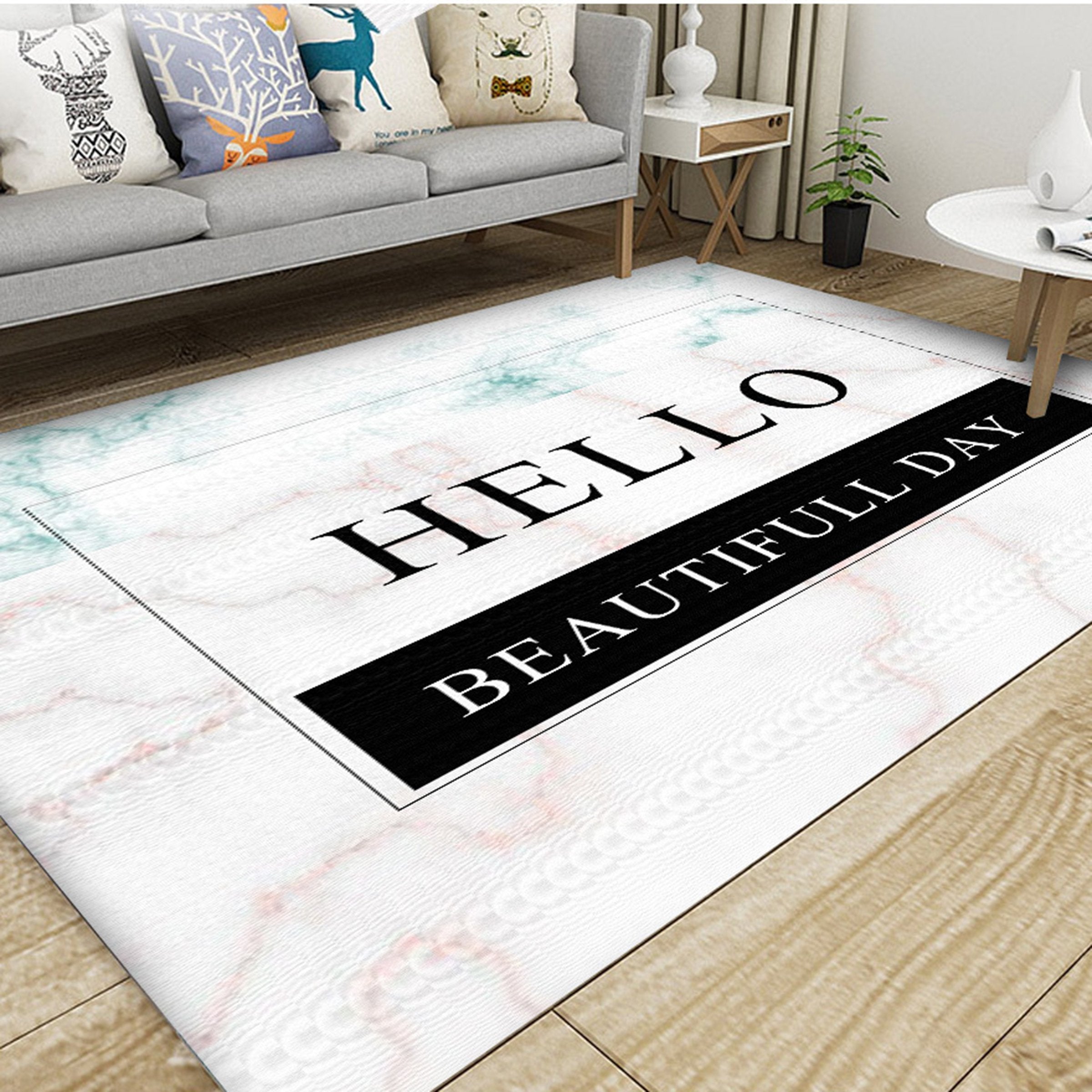 3D Black Letters WG243 Non Slip Rug Mat Mat AJ Creativity Home 