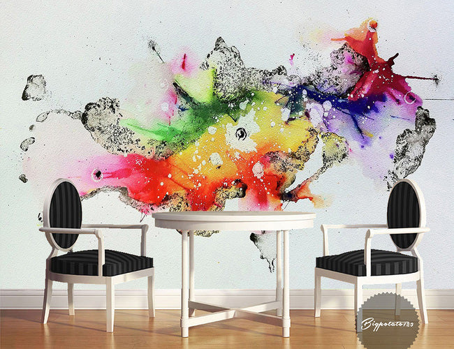 3D Brightly Painted WG063 Wall Murals