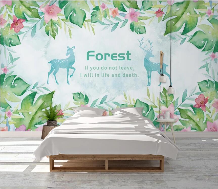 3D Sika Deer WC2158 Wall Murals