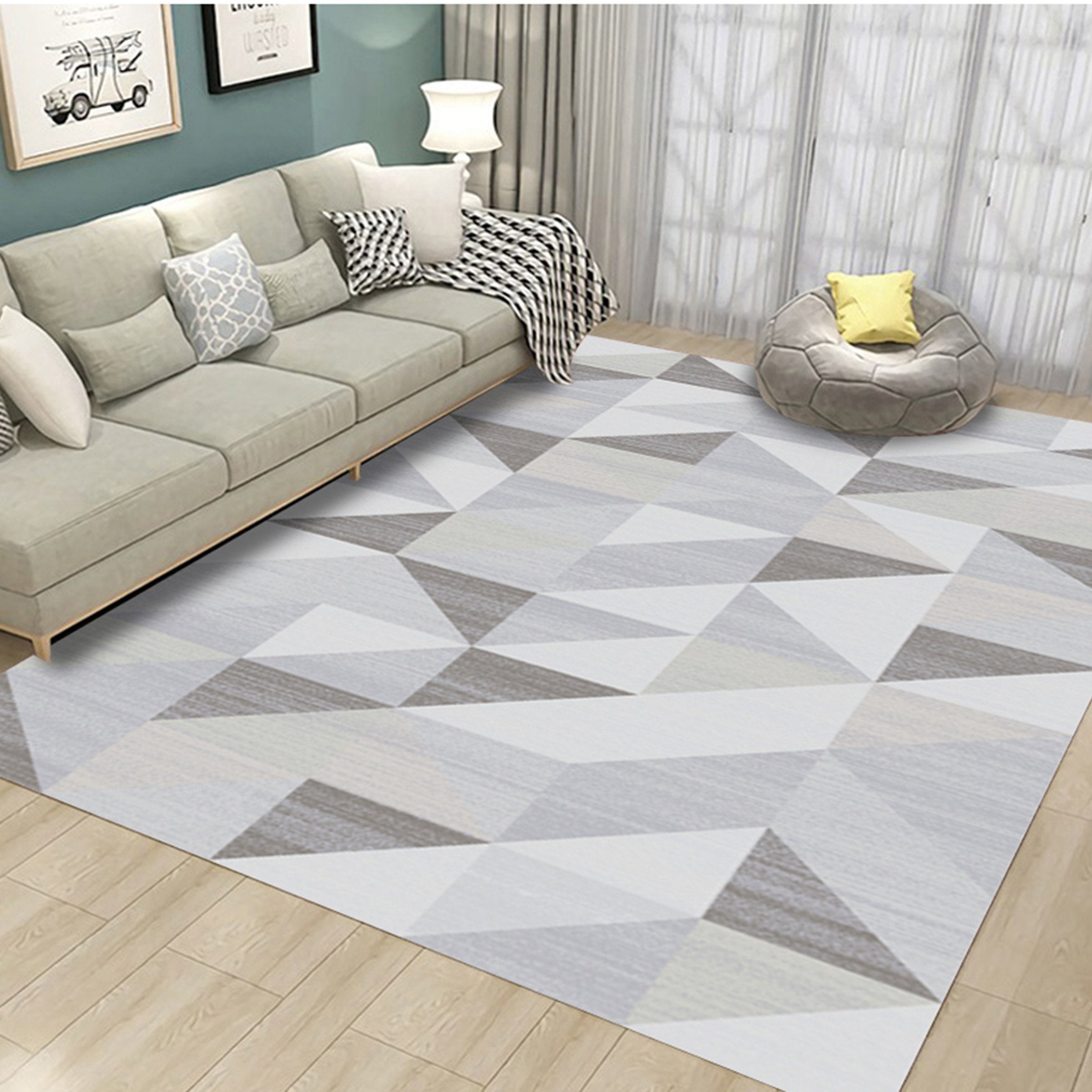 3D Color Geometry WG199 Non Slip Rug Mat Mat AJ Creativity Home 