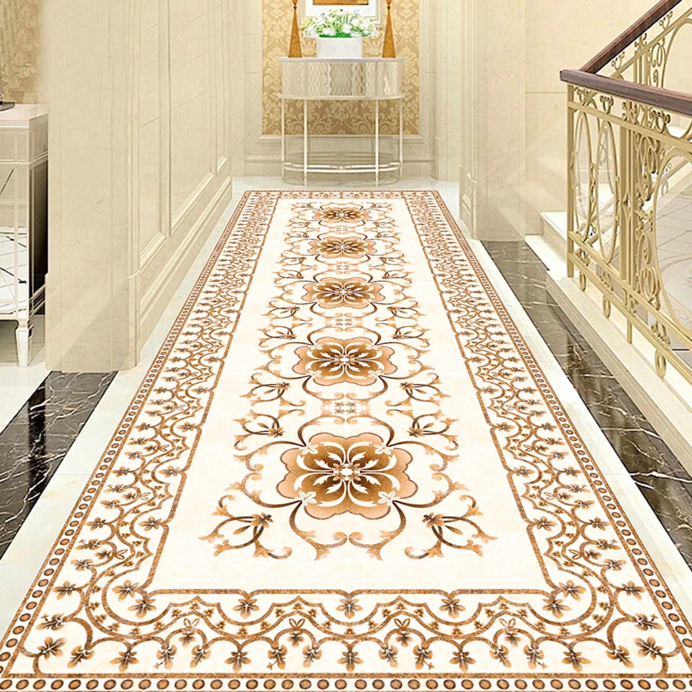 3D Marble Flower Pattern WG536 Floor Mural Wallpaper AJ Wallpaper 2 